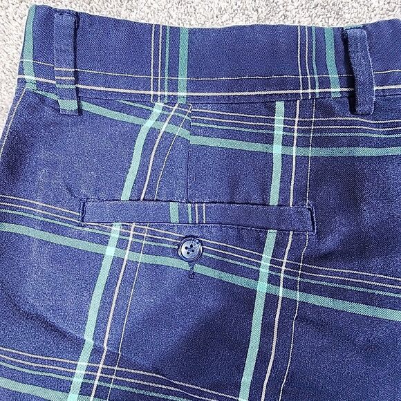 Men's GREG NORMAN Shark Performance Fabric Golf Shorts - Blue Size 34 - Picture 9 of 10